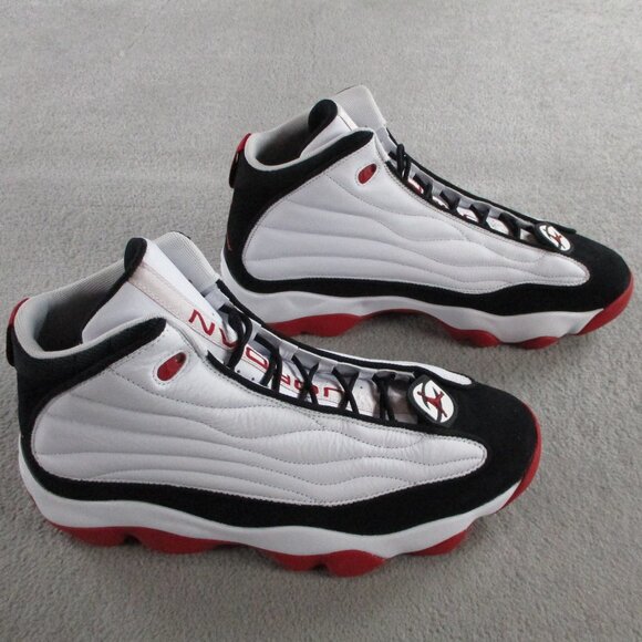 Jordan Pro Strong Sneakers Mens 13 White Gym Red Black Basketball Shoes Nike Air - Picture 4 of 7